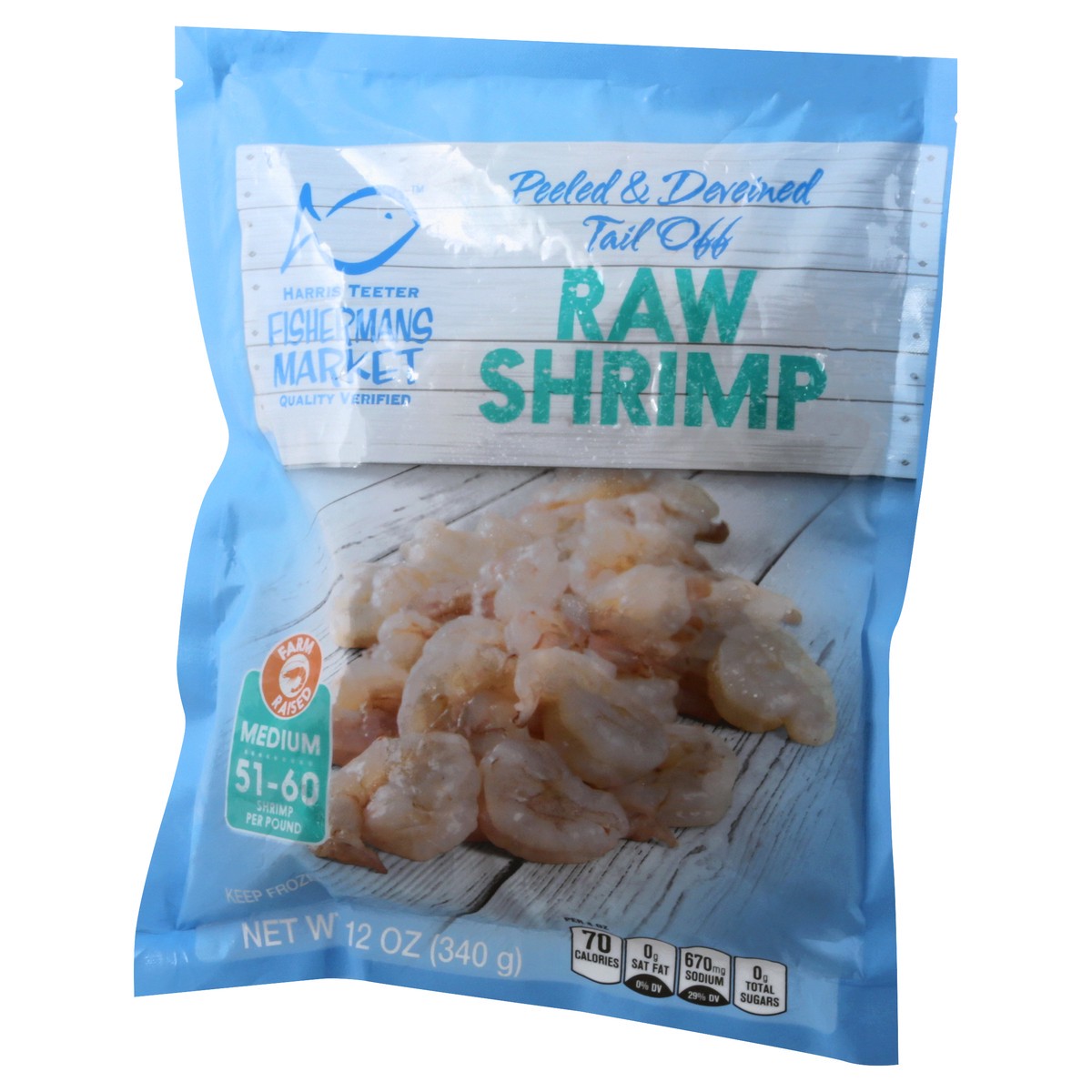 slide 4 of 9, Fisherman's Market Medium Peeled & Deveined Tail Off Raw Shrimp 12 oz, 12 oz