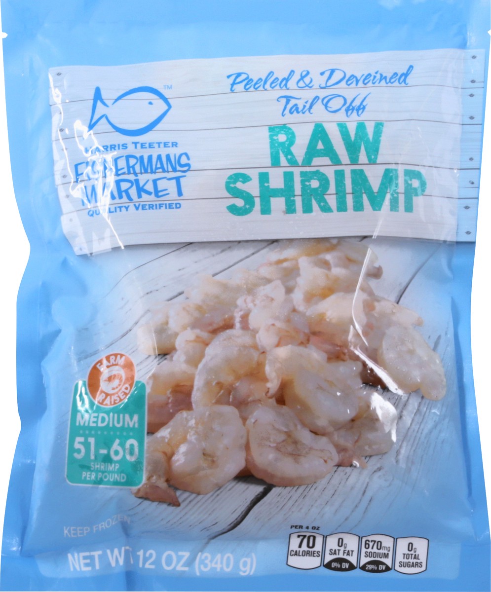 slide 8 of 9, Fisherman's Market Medium Peeled & Deveined Tail Off Raw Shrimp 12 oz, 12 oz