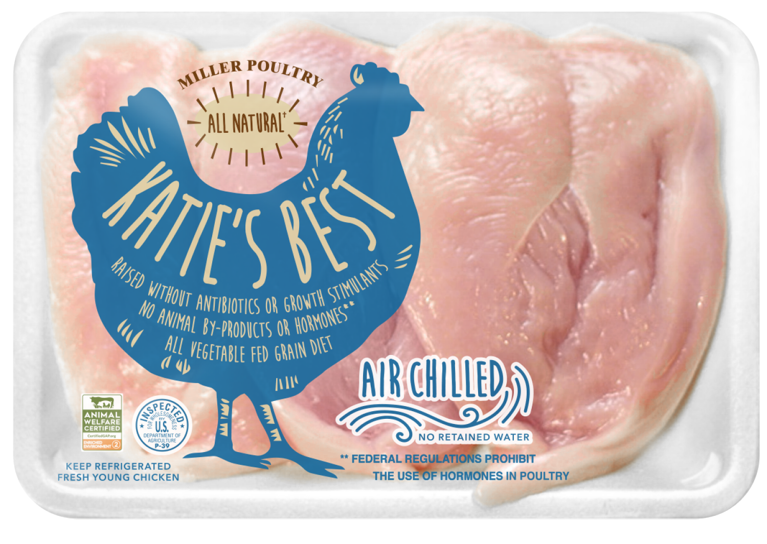 slide 1 of 2, Katie's Best Thin Sliced Chicken Breast, per lb