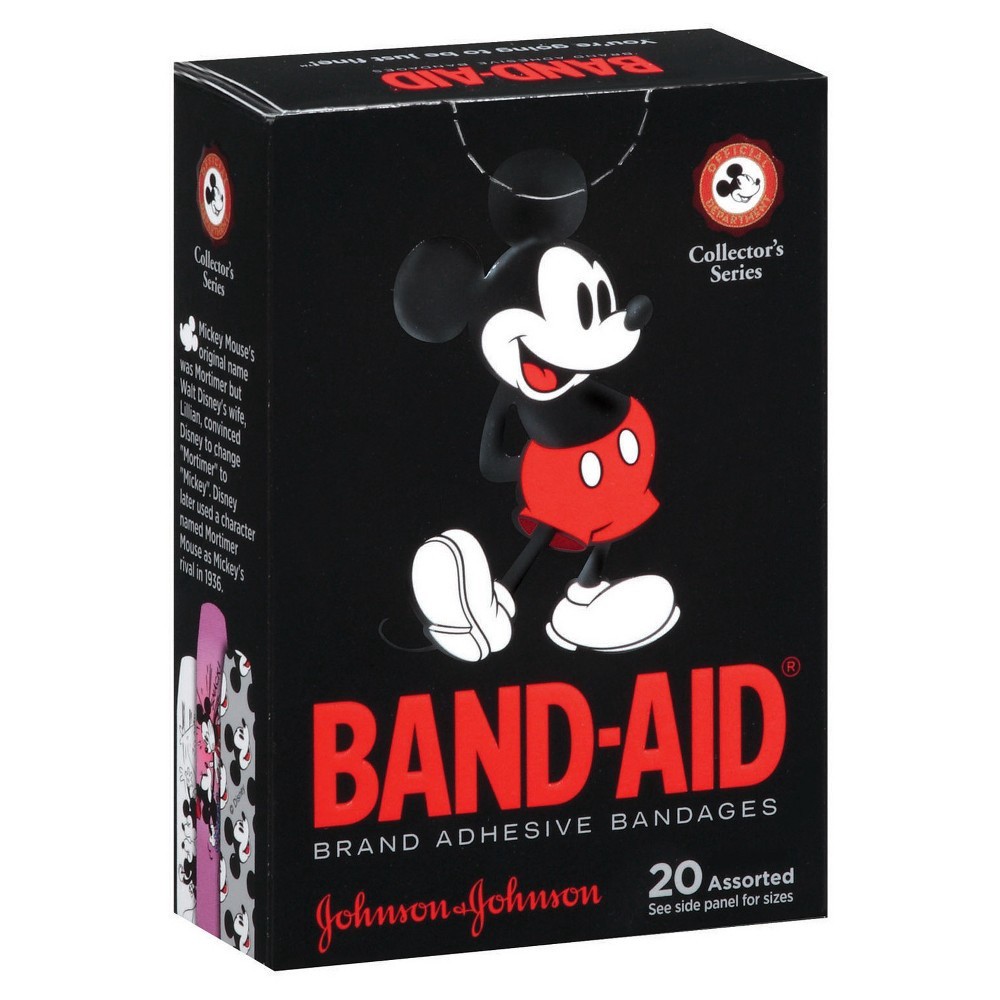 slide 7 of 8, Band-Aid Mickey Mouse Bandages, 20 ct