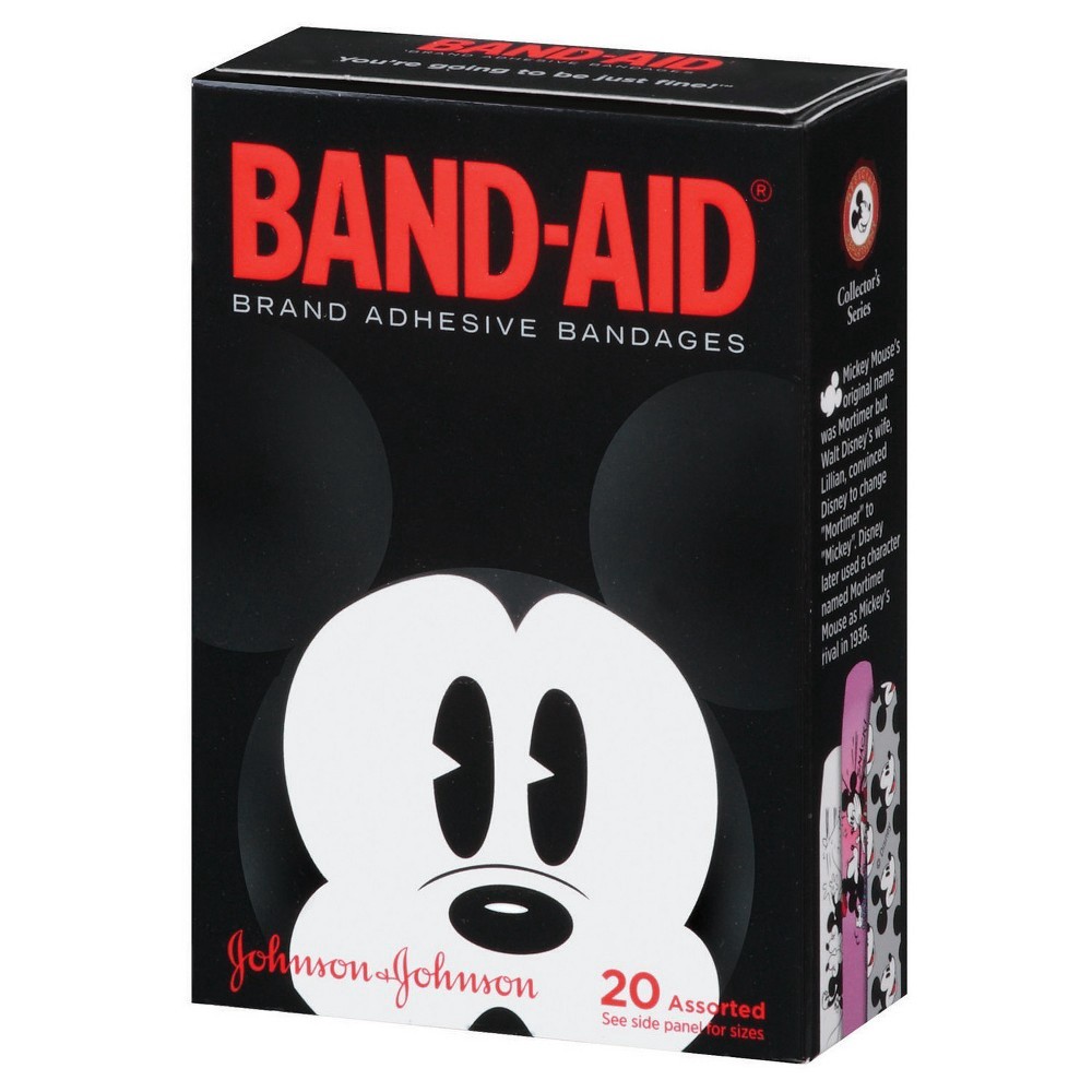 slide 6 of 8, Band-Aid Mickey Mouse Bandages, 20 ct