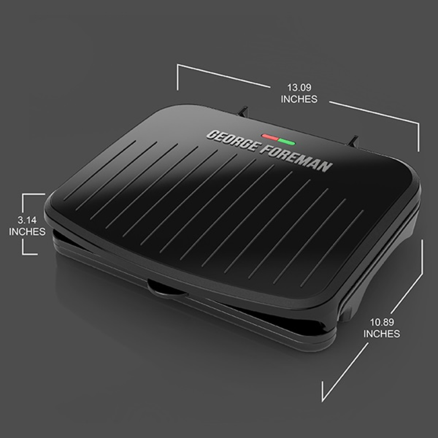 slide 4 of 8, George Foreman 5-Serving Classic Plate Electric Indoor Grill And Panini Press - Black, 1 ct