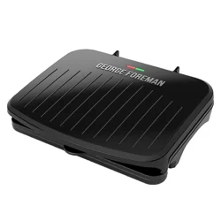 George Foreman 5-Serving Classic Plate Electric Indoor Grill And Panini Press - Black