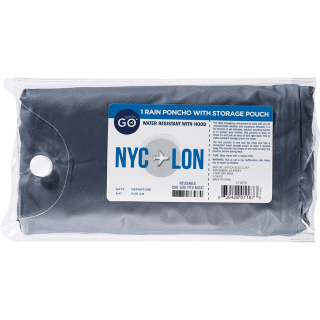 slide 1 of 1, Rain Poncho With Pvc Pouch, 1 ct