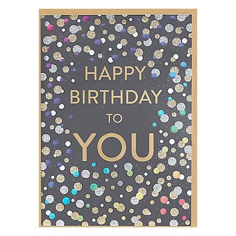 slide 1 of 1, Papyrus Confetti Birthday Card - Each, 1 ct