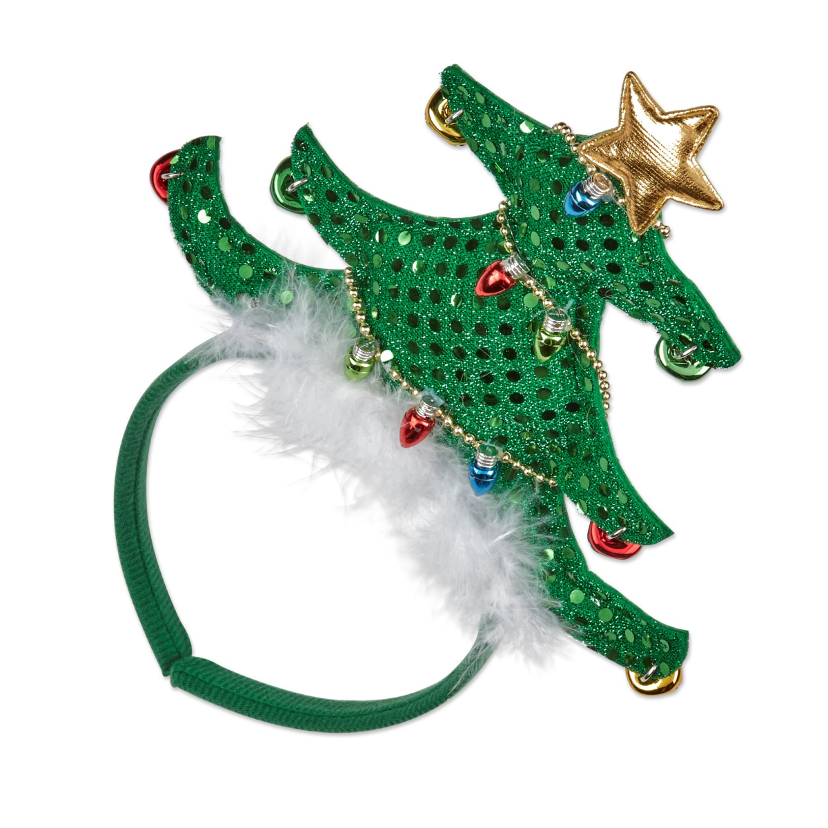 slide 5 of 5, scünci Scunci Christmas Tree Headband, 1 ct