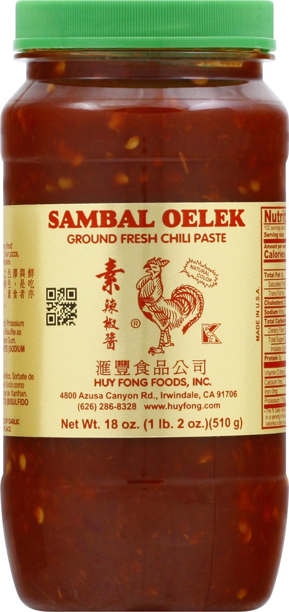 slide 6 of 9, Huy Fong Sambal Oelek Ground Fresh Chili Paste 18 oz, 18 oz