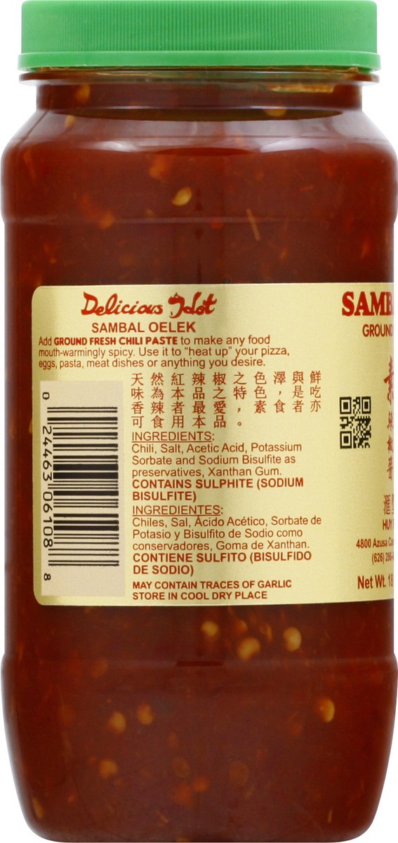 slide 7 of 9, Huy Fong Sambal Oelek Ground Fresh Chili Paste 18 oz, 18 oz