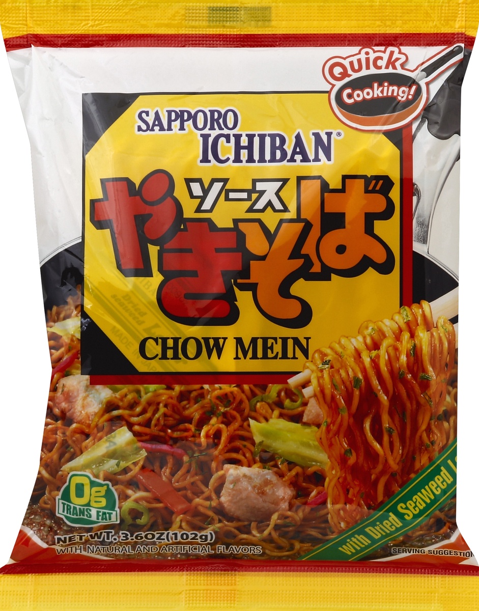 slide 3 of 5, Sapporo Ichiban Chow Mein, 3.6 oz