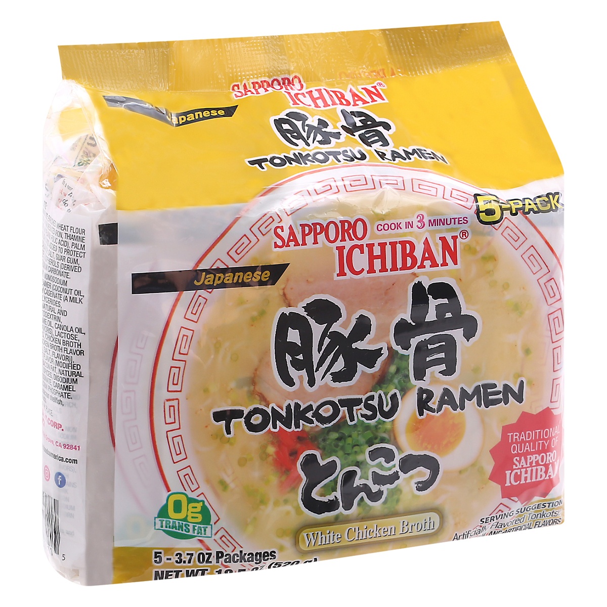 Buy Sapporo Ichiban Tonkotsu Ramen (5 pack)