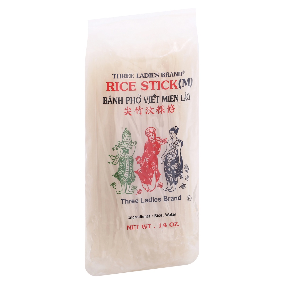 slide 2 of 9, Three Ladies Brand Medium Rice Stick 14 oz Bag, 14 oz