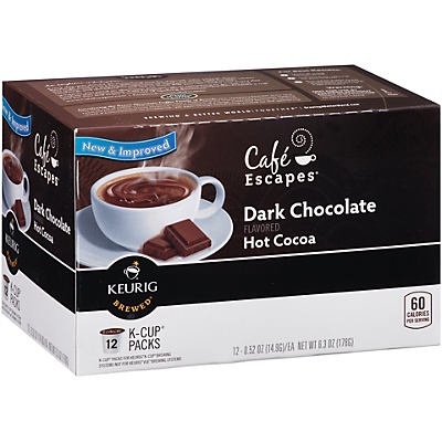 slide 1 of 1, Café Escapes Dark Chocolate Hot Cocoa, 12 ct