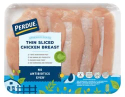 Perdue Fresh Thin Sliced Boneless Skinless Chicken Breast - 1.25 Lb