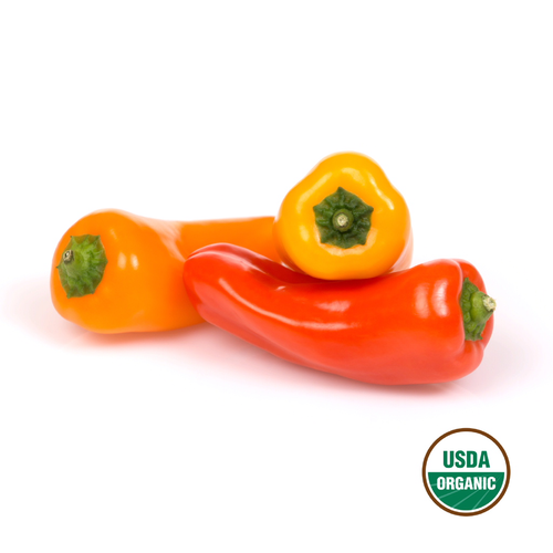 slide 1 of 1, organic mini sweet bell peppers, 1 lb