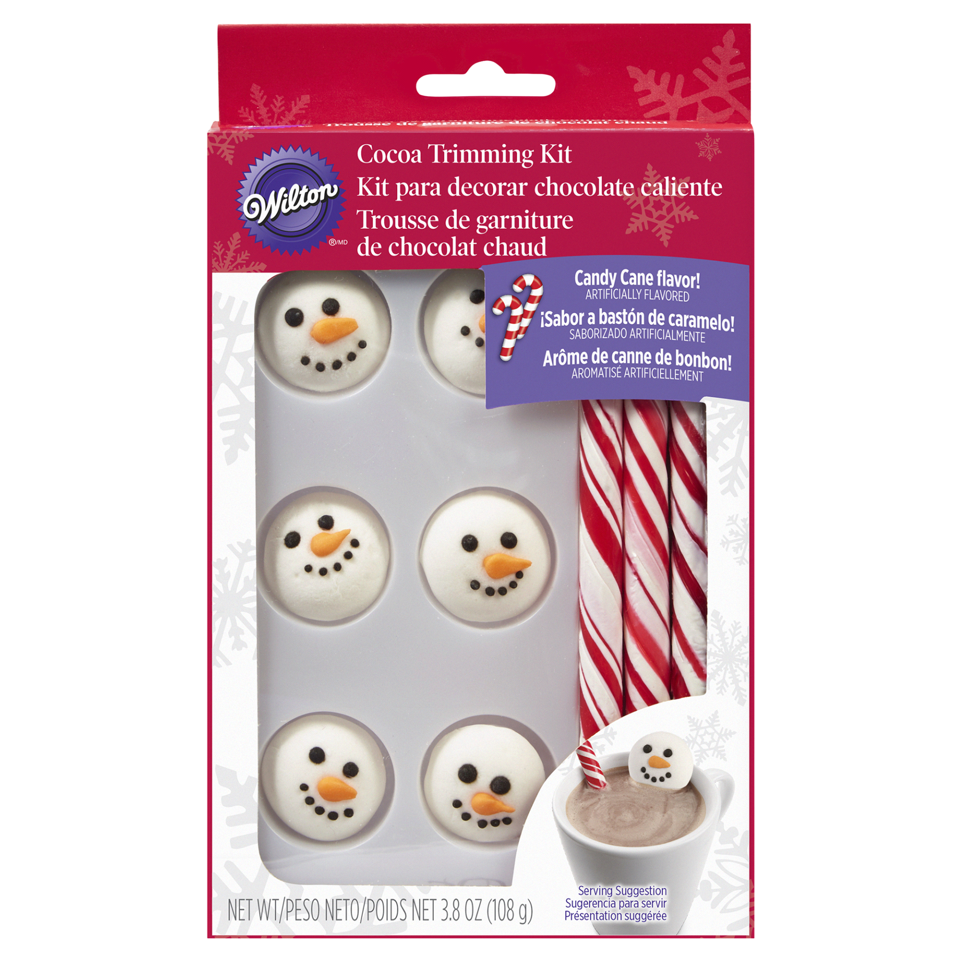 slide 1 of 1, Wilton Snowman Cocoa Trimming Kit, 3.8 oz