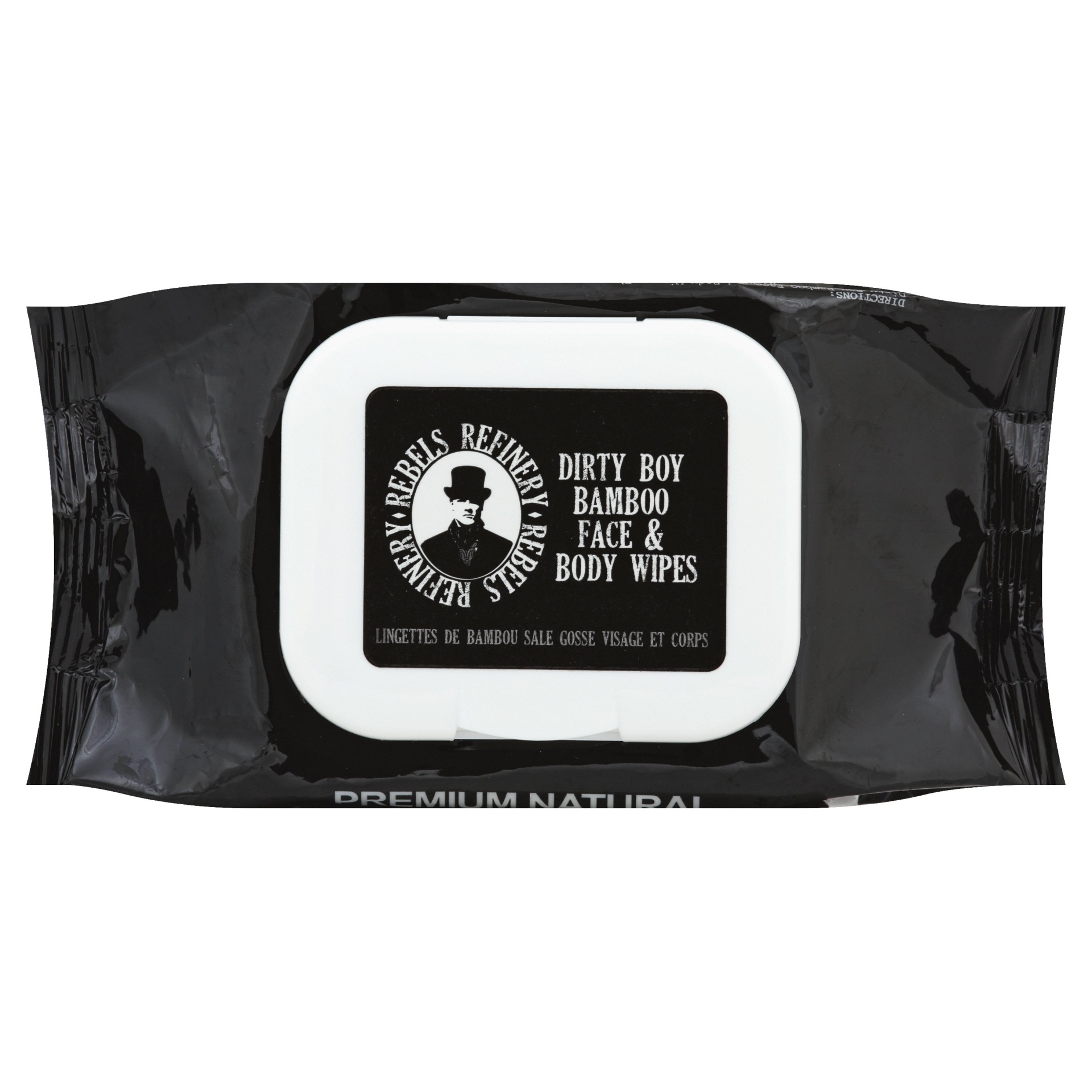 slide 1 of 2, Rebels Refinery Dirty Boy Bamboo Face Body Wipes, 30 ct