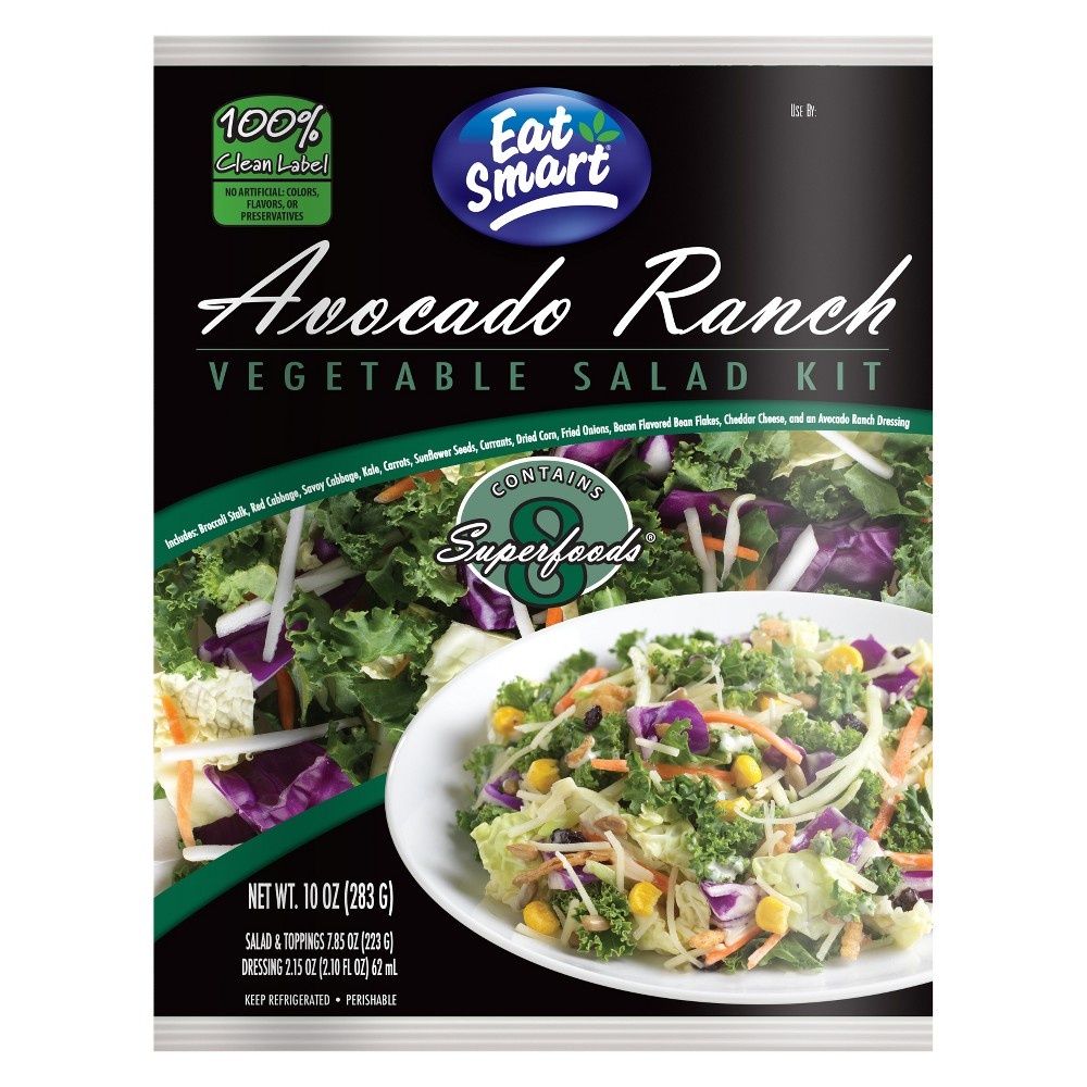 slide 2 of 4, Eat Smart Avocado Ranch Vegetable Salad Kit, 10 oz