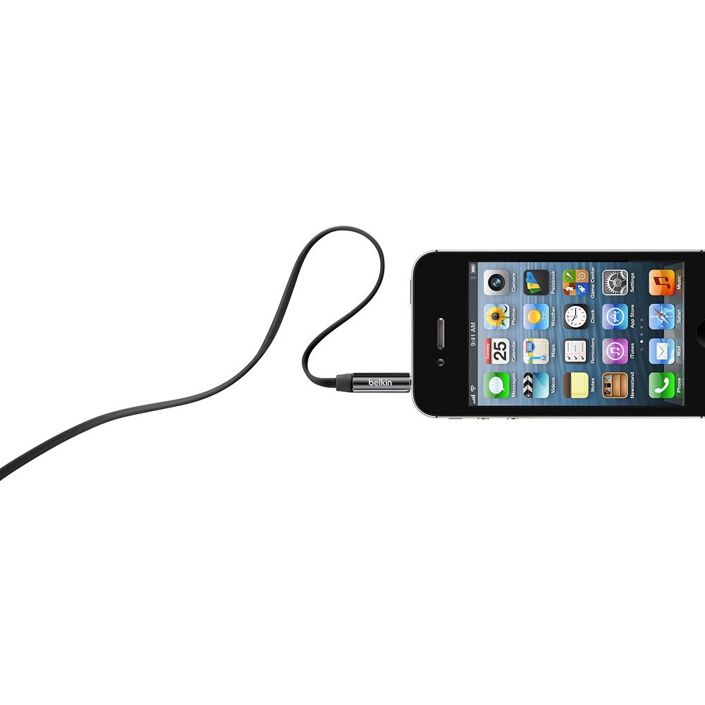 slide 2 of 4, Belkin 3 Feet MIXIT Flat Aux Cable - Black (AV10127tt03-BLK), 3 ft