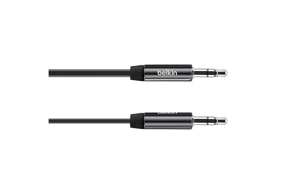 slide 3 of 4, Belkin 3 Feet MIXIT Flat Aux Cable - Black (AV10127tt03-BLK), 3 ft