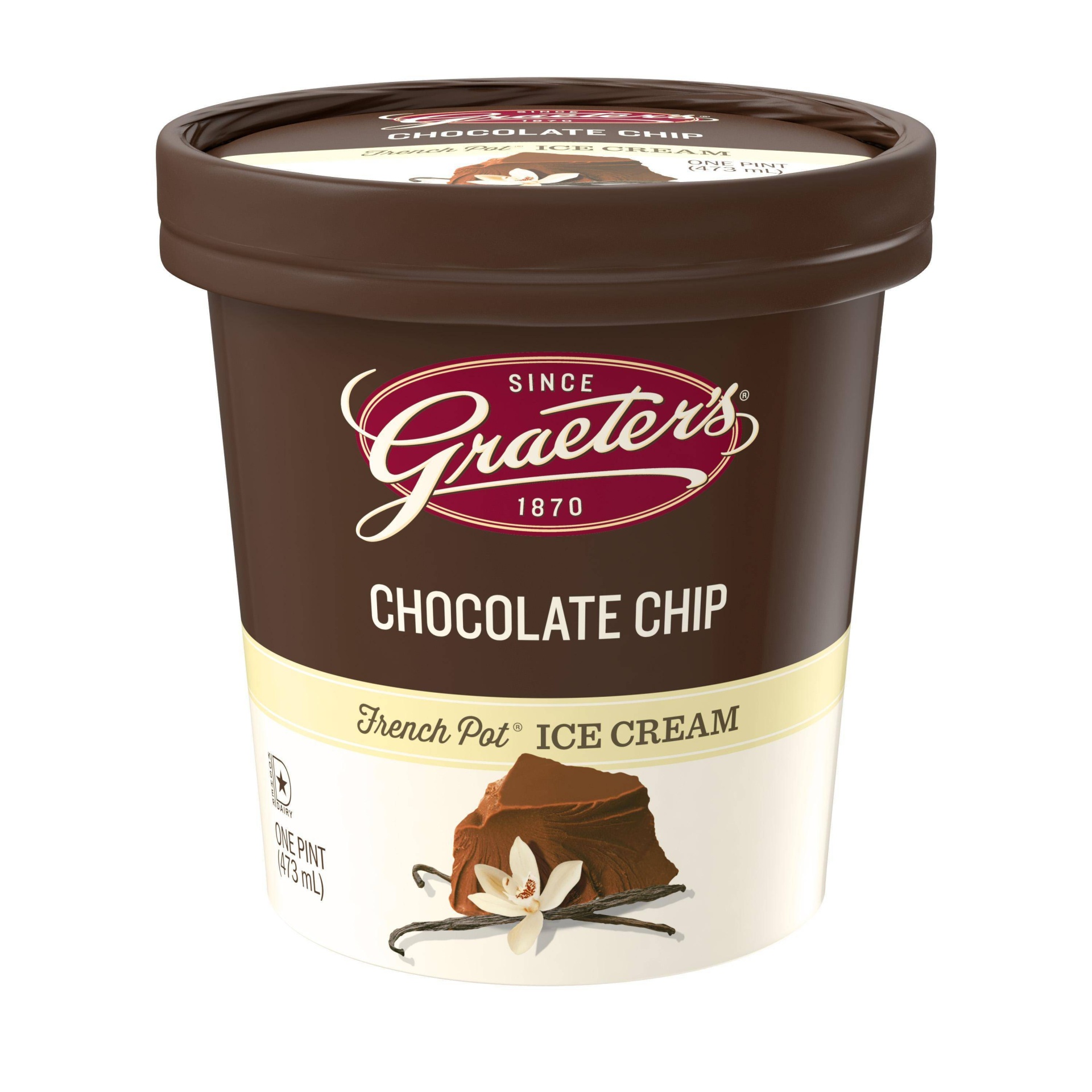 slide 1 of 3, Graeter's Vanilla Chocolate Chip Ice Cream, 16 oz