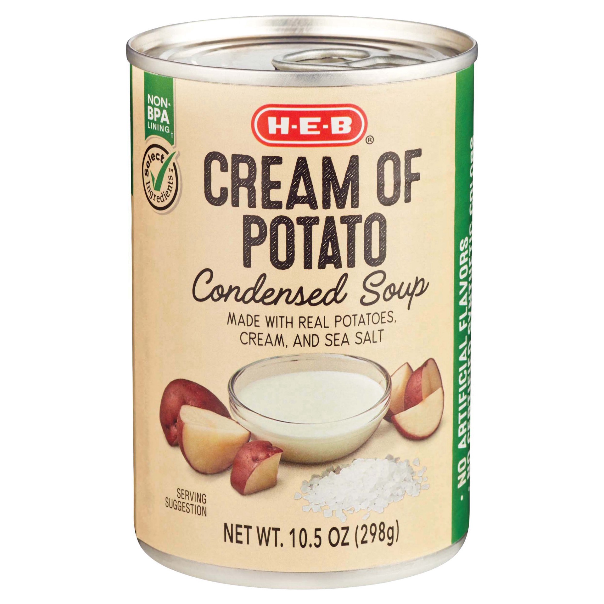 slide 1 of 1, H-E-B Cream of Potato Condensed Soup, 10.5 oz