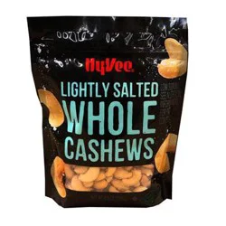 Hy-Vee Cashews, Lightly Salted, Whole