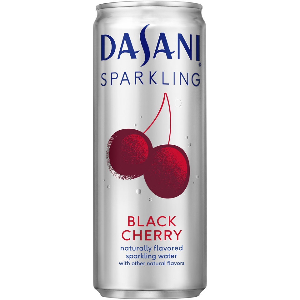 slide 1 of 3, Dasani Sparkling Black Cherry Water Beverage, 12 fl oz