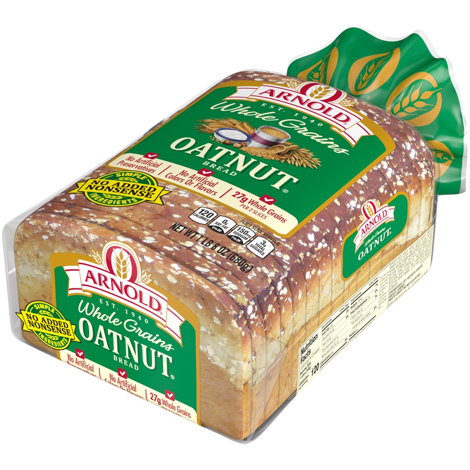 slide 7 of 8, Arnold Whole Grains Oatnut Bread, 24 oz, 24 oz