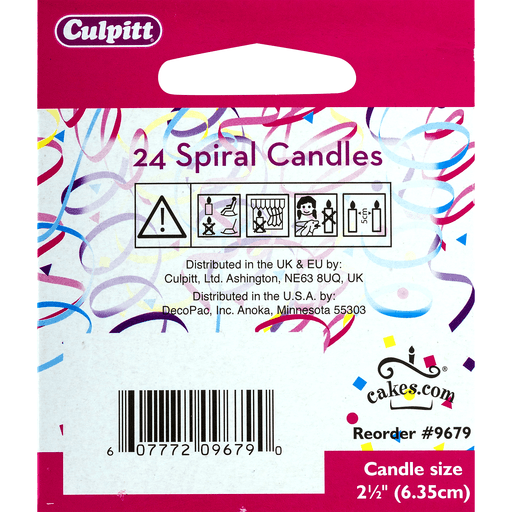 slide 7 of 8, Culpitt Candles Spiral Red - 24 Count, 24 ct