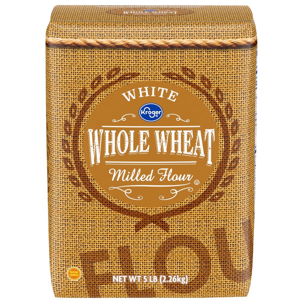 slide 1 of 5, Kroger White Whole Wheat Milled Flour, 5 lb