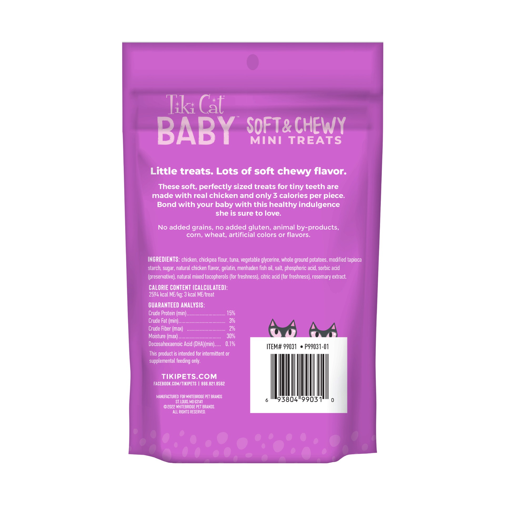 slide 3 of 7, Tiki Cat Baby Soft & Chewy Chicken Flavored Cat Treats, 2 oz., 2 oz