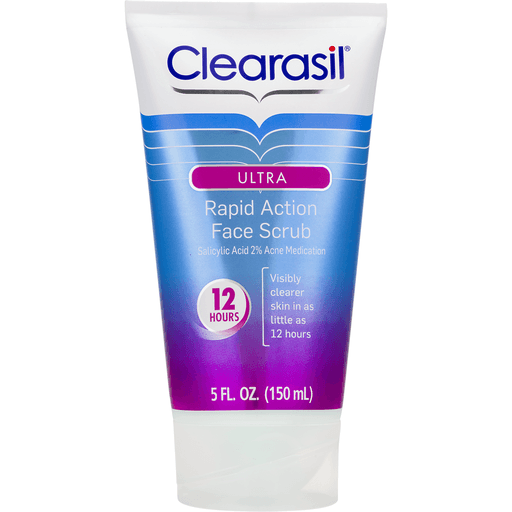 slide 5 of 8, Clearasil Ultra Rapid Action Face Scrub, 5 fl oz