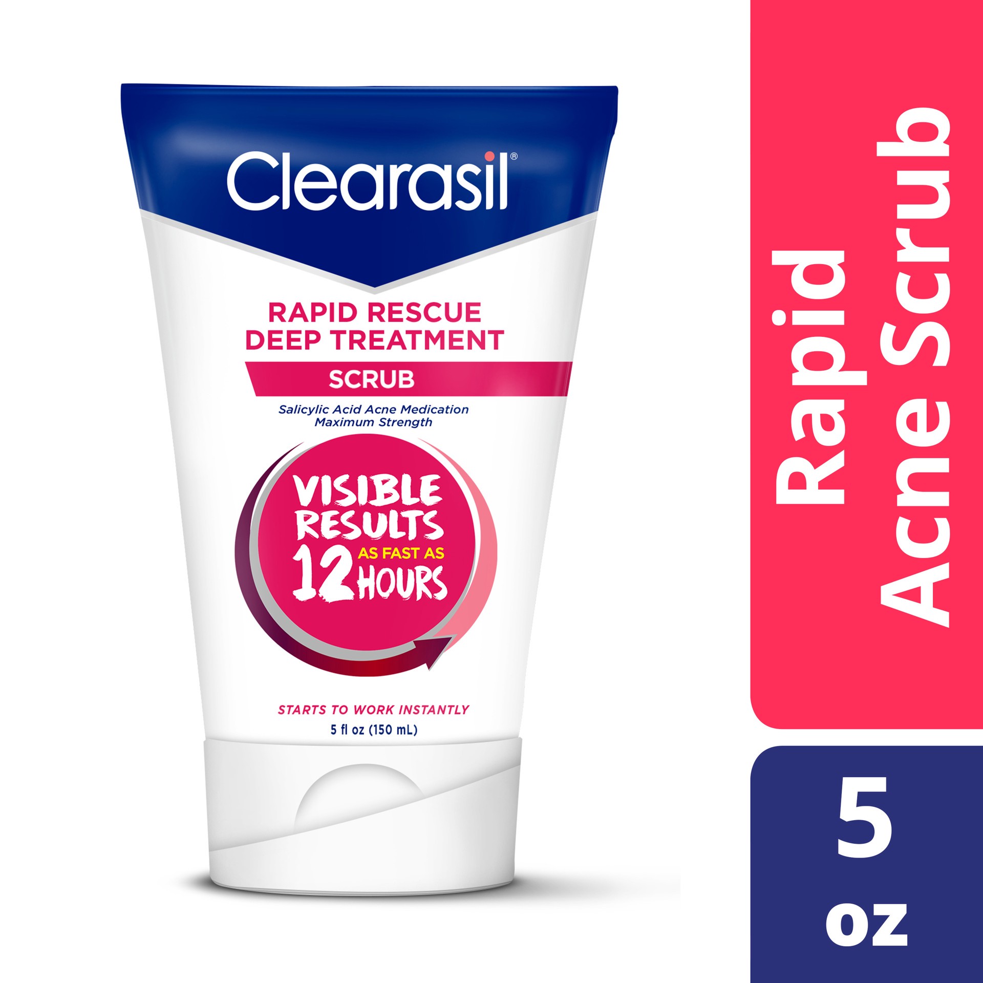 slide 1 of 6, Clearasil Acne Medication, Maximum Strength, Deep Treatment Scrub, 5 oz