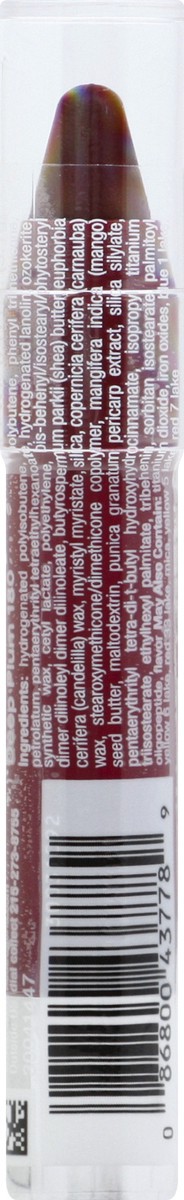 slide 3 of 9, Neutrogena MoistureSmooth Color Stick for Lips, Moisturizing and Conditioning Lipstick with a Balm-Like Formula, Nourishing Shea Butter and Fruit Extracts, 180 Deep Plum,.011 oz, 0.11 oz