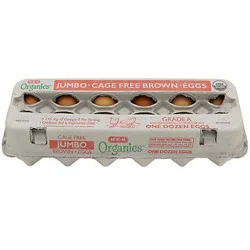 H-E-B Organics Cage Free Brown Jumbo Eggs