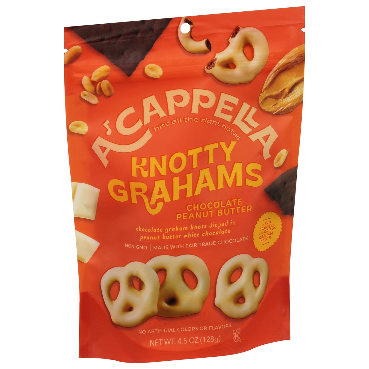 slide 3 of 9, A'Cappella Chocolate Peanut Butter Knotty Grahams 4.5 oz, 4.5 oz