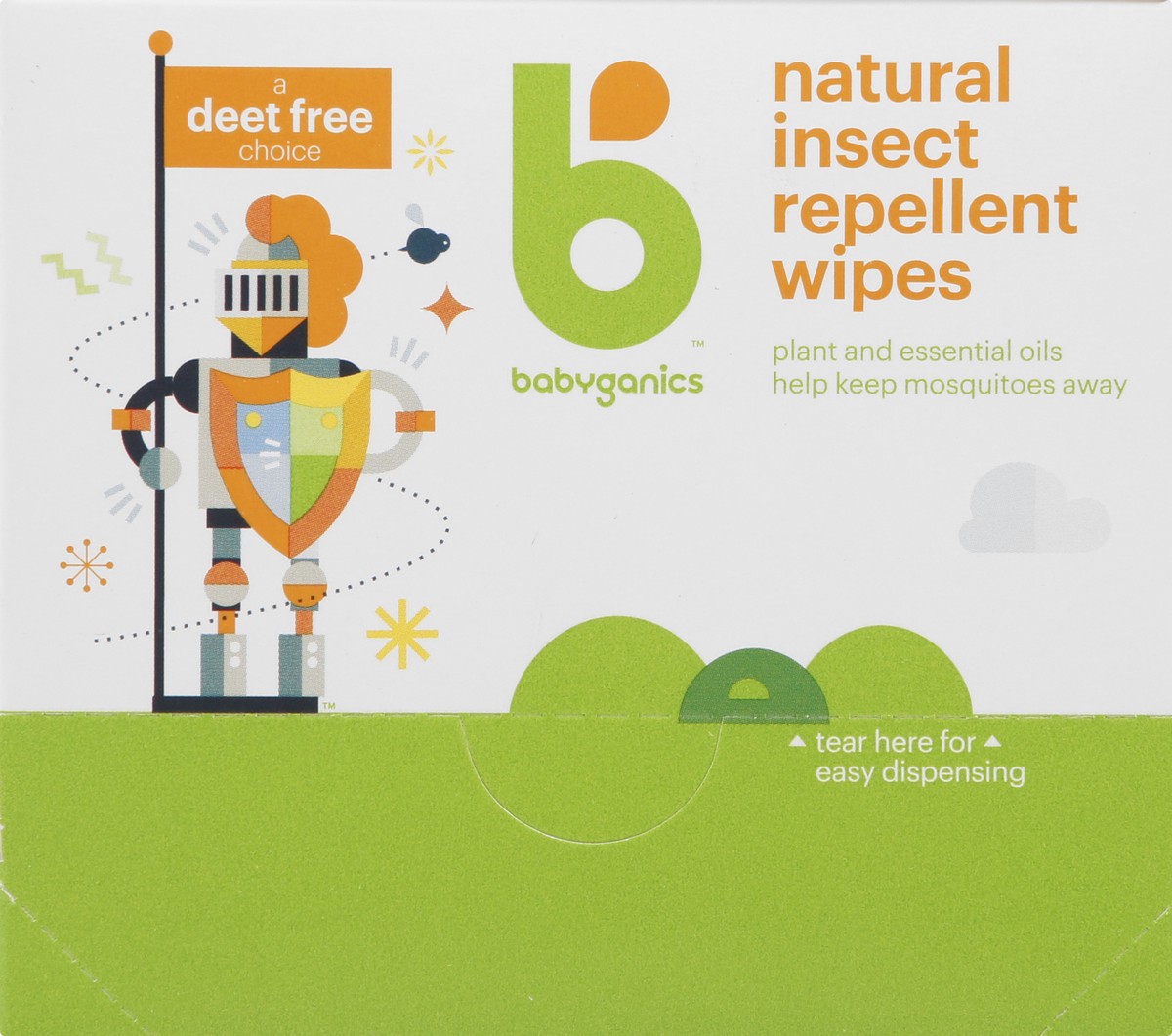 slide 3 of 12, Babyganics Natural Insect Repellent Wipes 15 ea, 15 ct