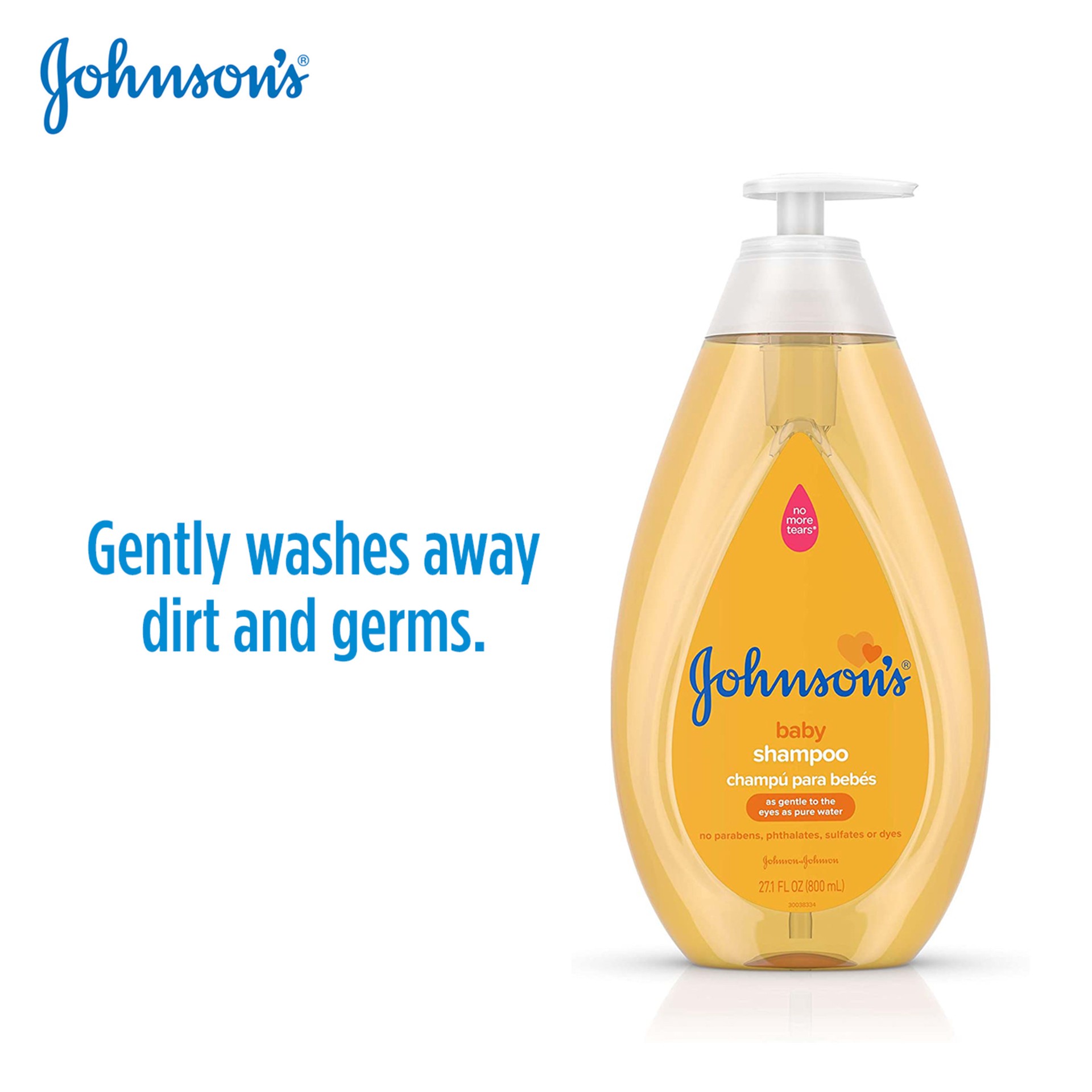 slide 5 of 5, Johnson's Shampoo with Tear-Free Formula, Shampoo for Baby's Delicate Scalp & Skin, Gently Washes Away Dirt & Germs, Paraben-, Phthalate-, Sulfate- & Dye-Free, 1.7 fl. oz, 1.7 fl oz