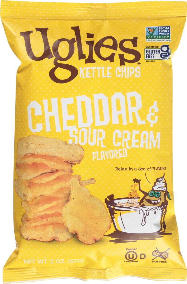 slide 9 of 14, Uglies Cheddar & Sour Cream Flavored Kettle Chips 2 oz, 2 oz
