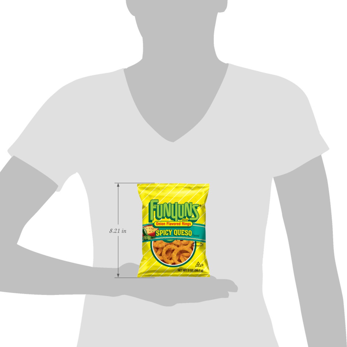slide 4 of 9, Funyuns Onion Flavored Rings Spicy Queso Flavored 2 Oz, 2 oz