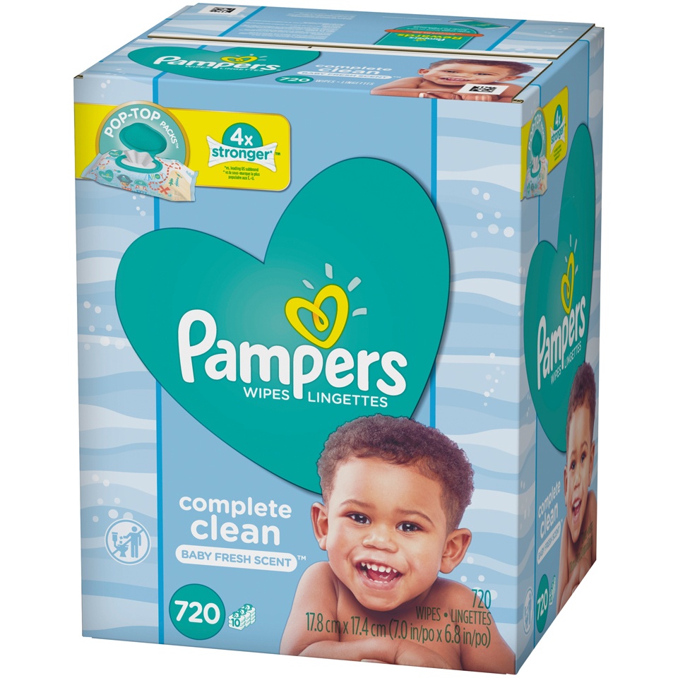 slide 3 of 3, Pampers Wipes Complete Clean, 720 ct