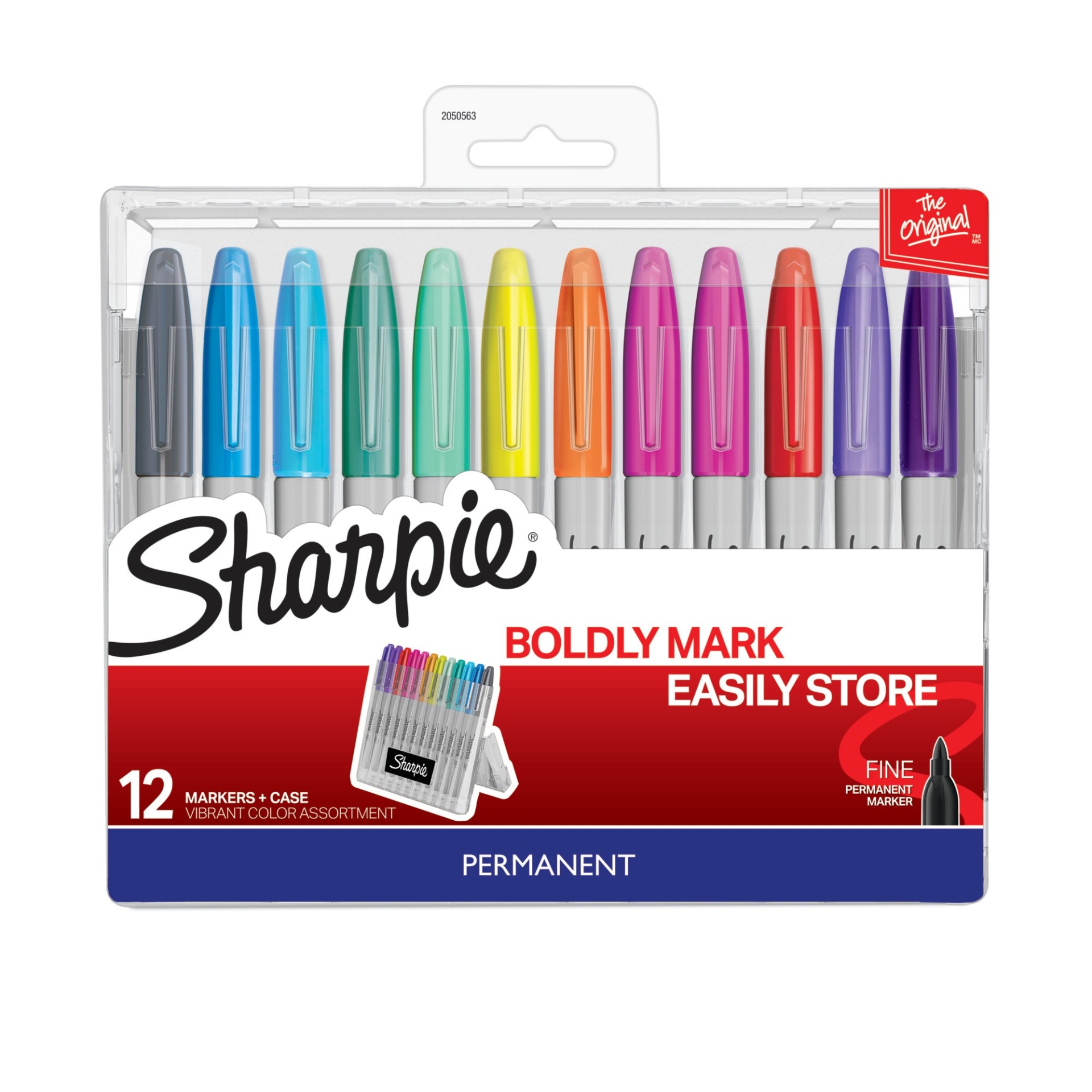 slide 1 of 6, Sharpie Permanent Markers in Hard Case, 12 ct