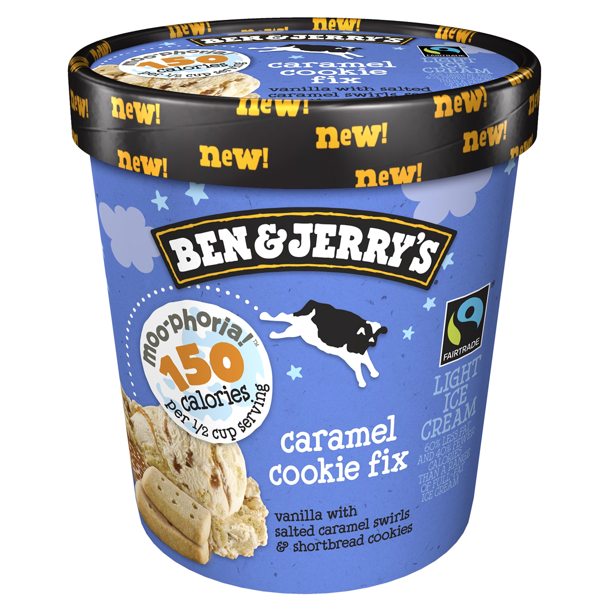 slide 2 of 5, Ben & Jerry'sMoophoria Caramel Cookie Fix Ice Cream, 1 pint