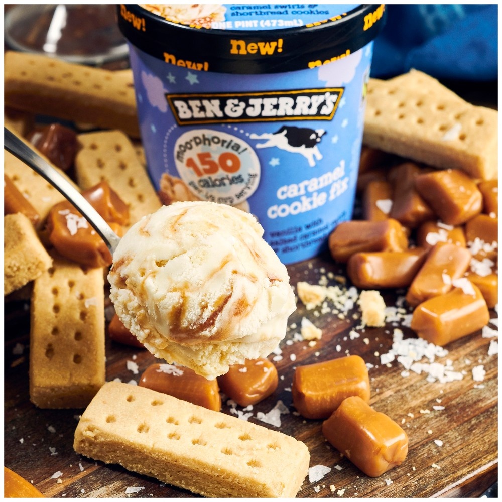 slide 4 of 5, Ben & Jerry'sMoophoria Caramel Cookie Fix Ice Cream, 1 pint