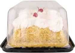 Tres Leches Whipped Icing Soaked Sponge Cake