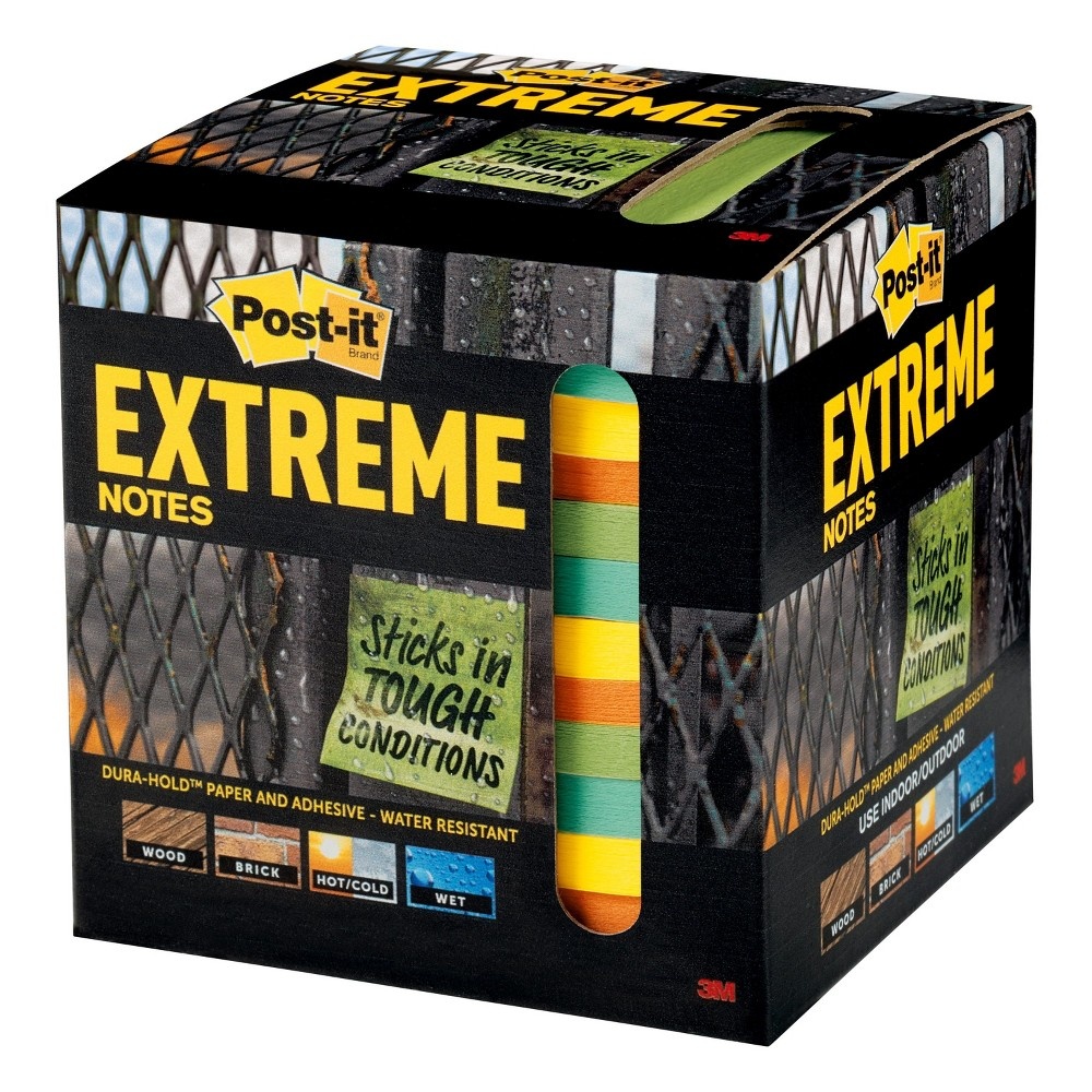 slide 2 of 8, Post-it Extreme Notes Mixed Pack - Green, Orange, Mint, Yellow, 1 ct