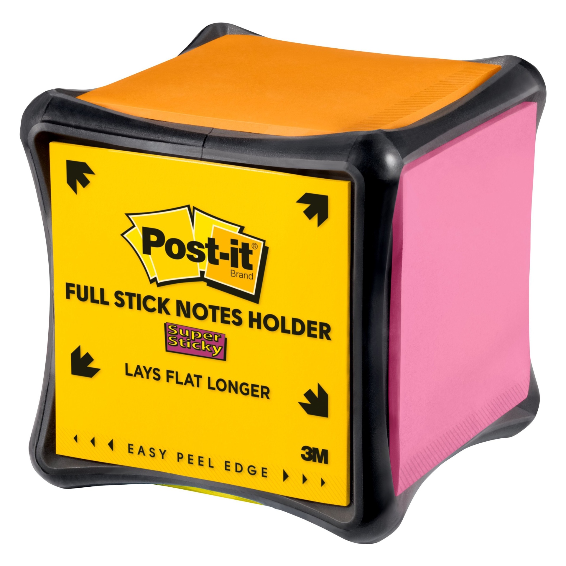 slide 1 of 4, Post-it Full Stick Notes Dispenser Black, 1 ct