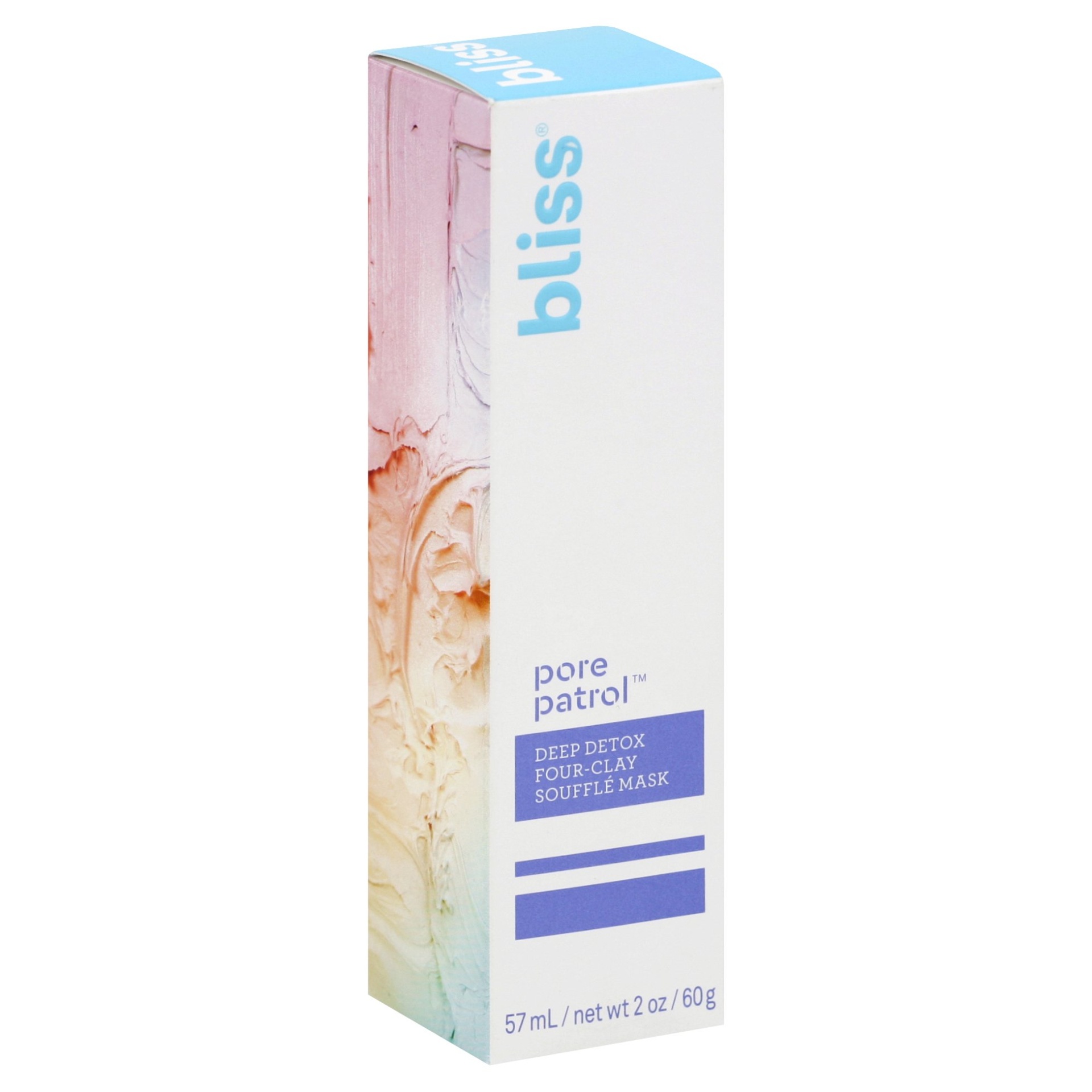 slide 1 of 4, bliss Pore Patrol Mask: Deep Detox Four-Clay Souffle Mask, 2 oz