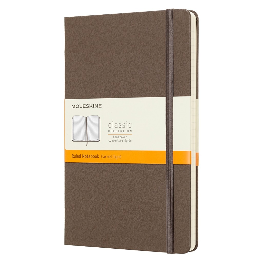 slide 1 of 3, Moleskine Lined Journal Large - Brown Hardcover, 1 ct