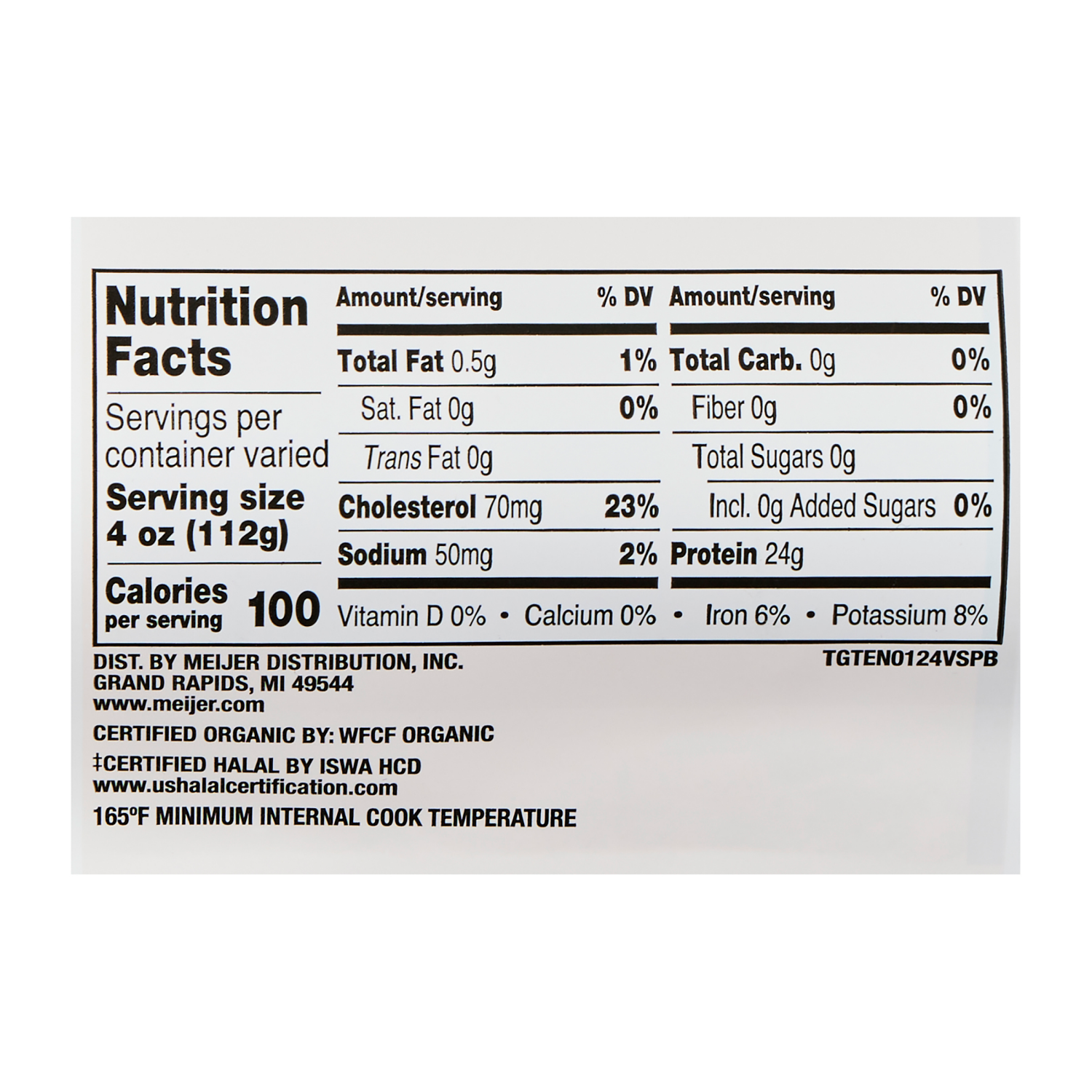 slide 3 of 3, True Goodness Organic Chicken Tenderloins, per lb